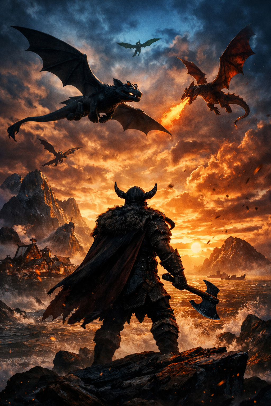 Cover art for Riders & Dragons: Legends of the Archipelago , a dragon bonding scenario on AI Dungeon