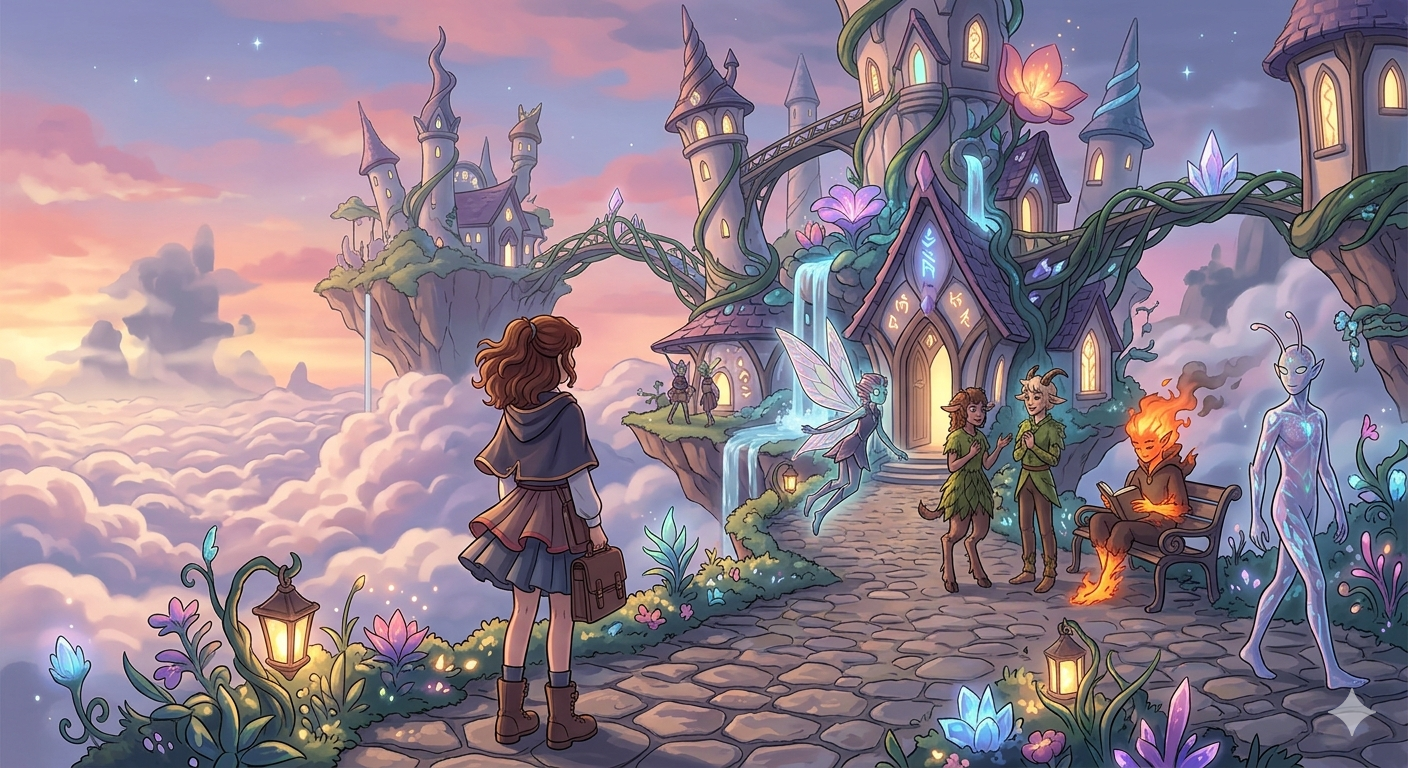 Cover art for Fae High, a fairytale scenario on AI Dungeon