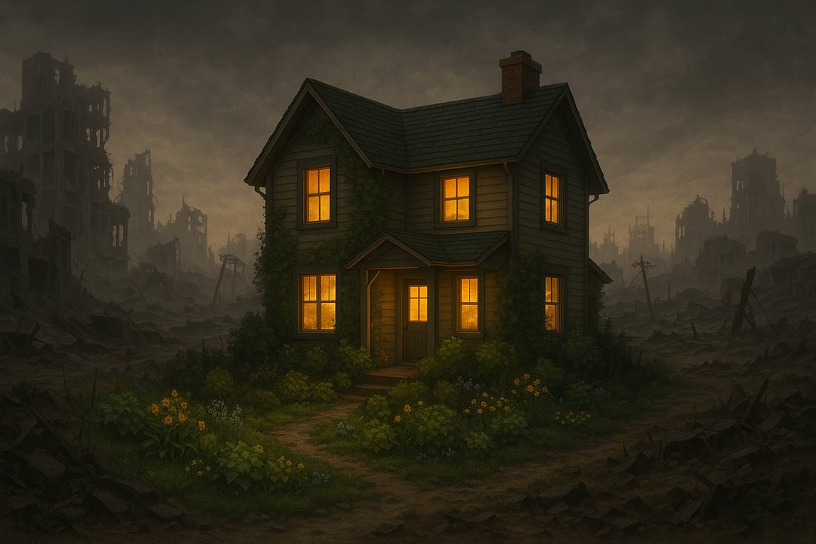 Cover art for My Sandbox in the Apocalypse (with Autocards), a sandbox scenario on AI Dungeon