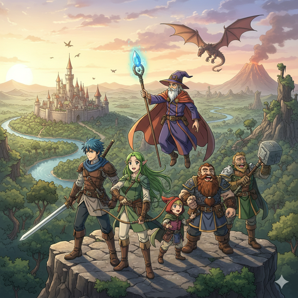Cover art for Free Form Fantasy, a fantasy scenario on AI Dungeon