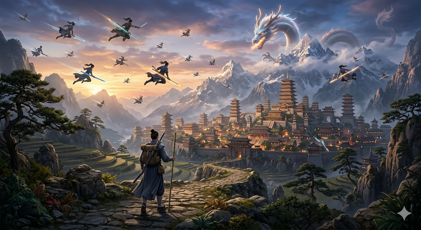 Cover art for The Realm of Immortals, a cultivation world on Voyage