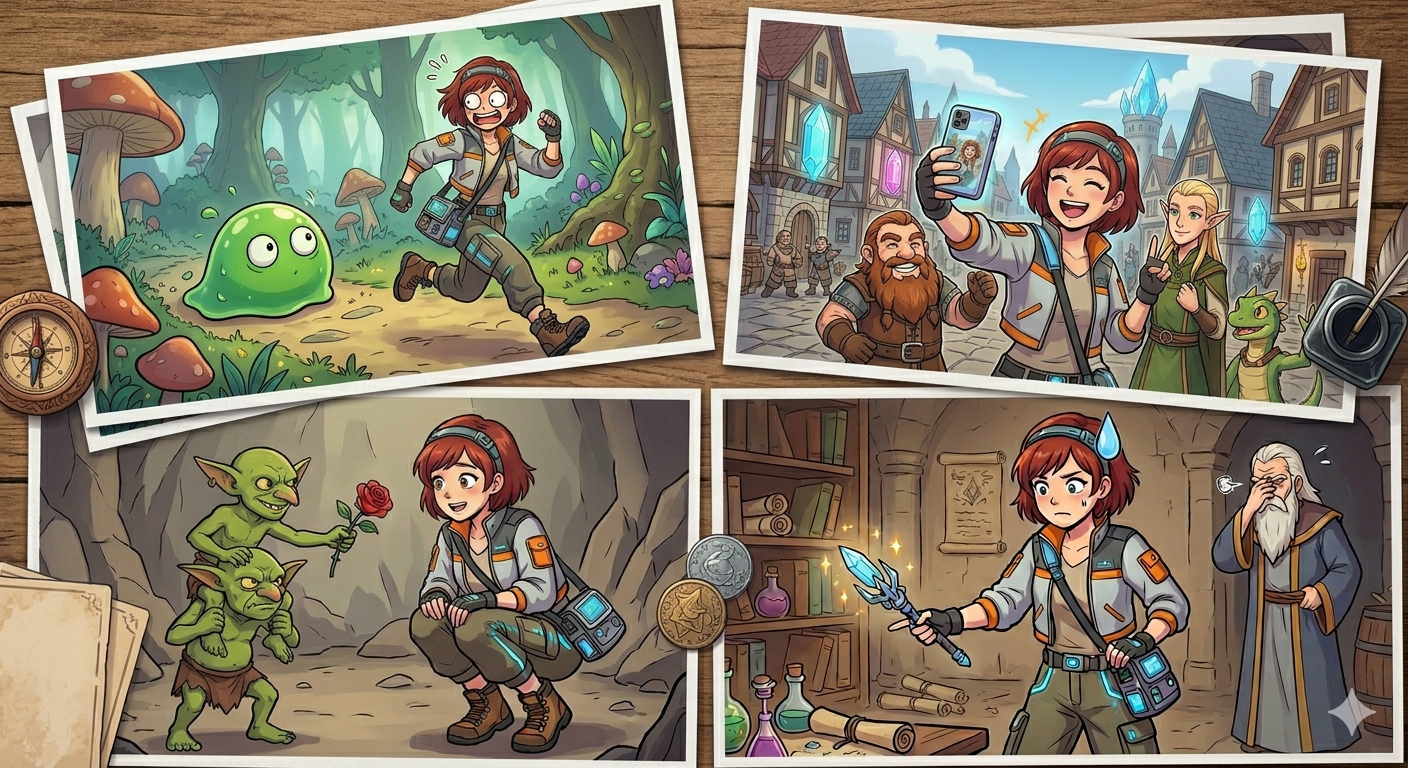 Cover art for The Vlog of another world, a journey scenario on AI Dungeon
