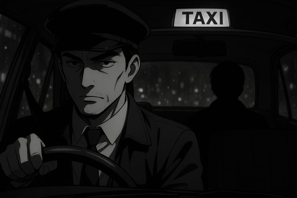 Cover art for Taxi Driver, a noir scenario on AI Dungeon