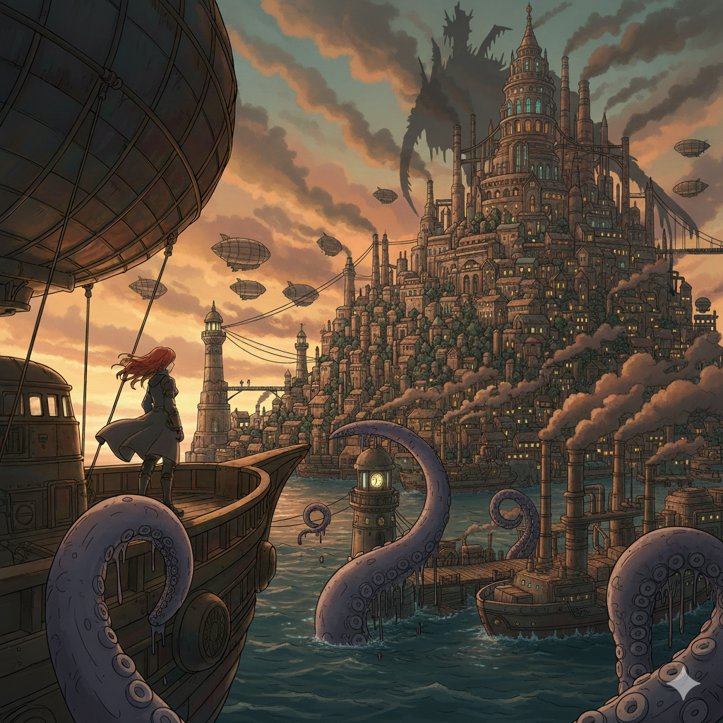 Cover art for Steam-Croft, a blackheaven scenario on AI Dungeon