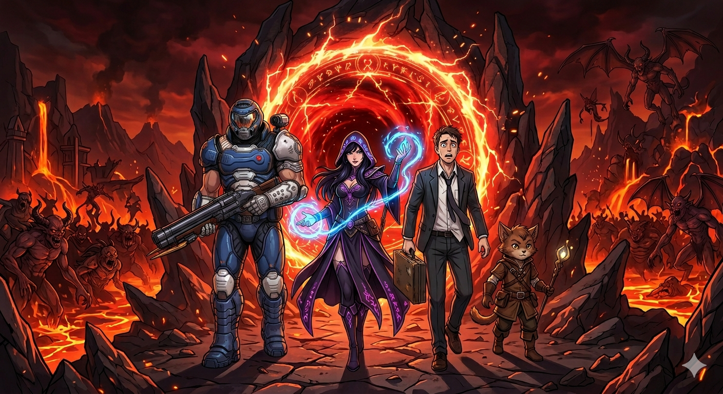 Cover art for Welcome to Hell, a hell scenario on AI Dungeon