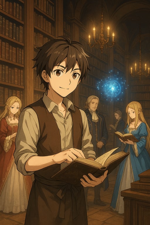 Cover art for Reincarnated as a library assistant, a job scenario on AI Dungeon