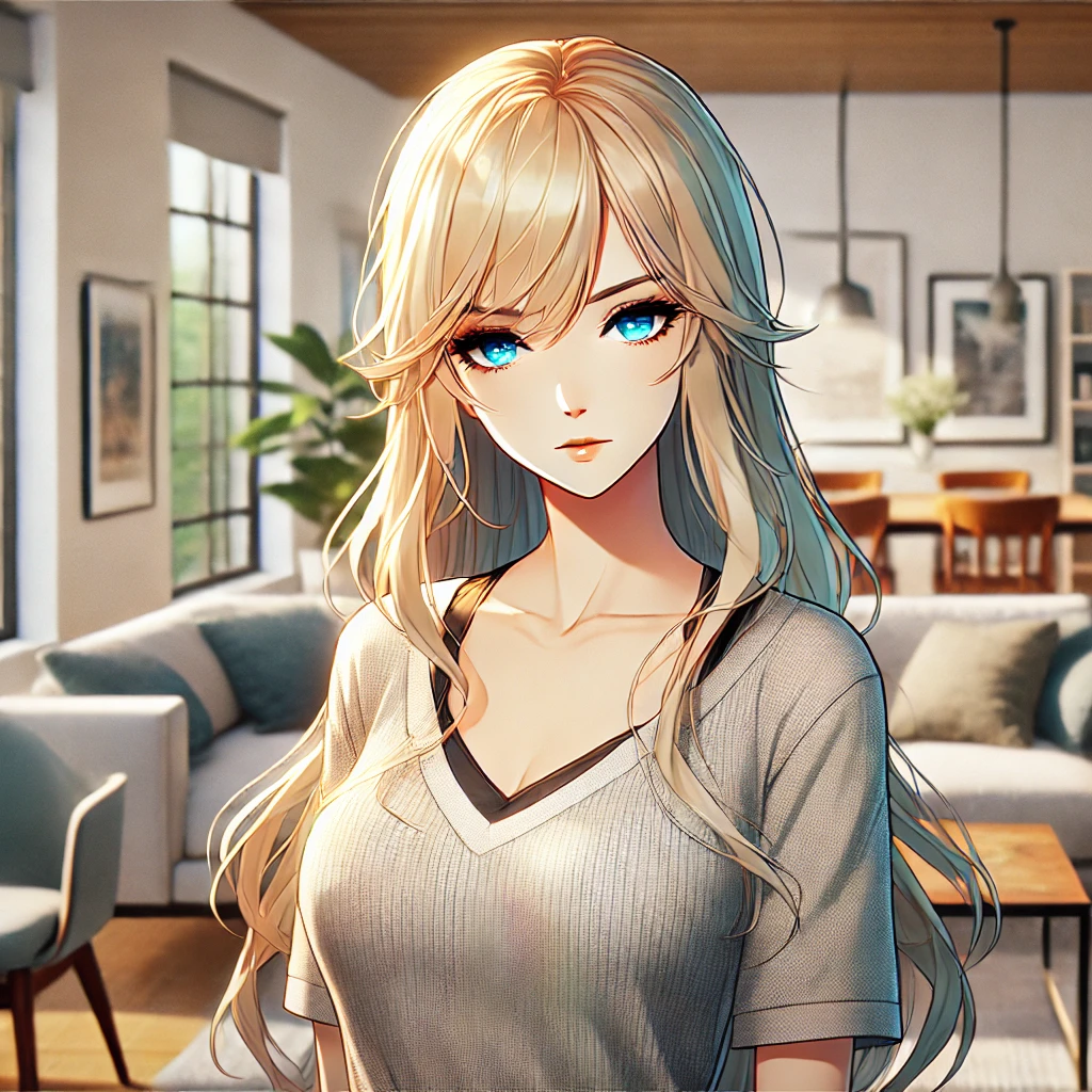 Cover art for The Girl Next Door, a romance scenario on AI Dungeon