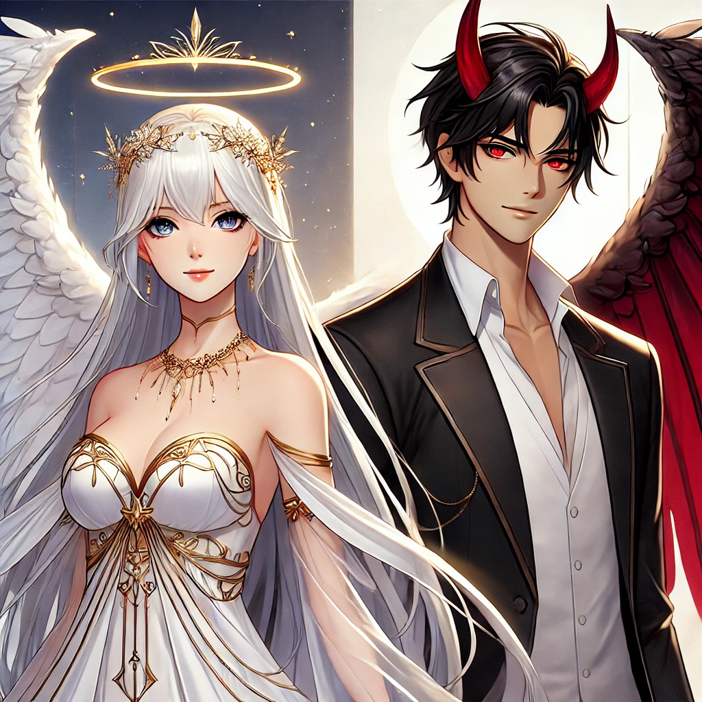 Cover art for Devil loves the Angel!, an angel scenario on AI Dungeon