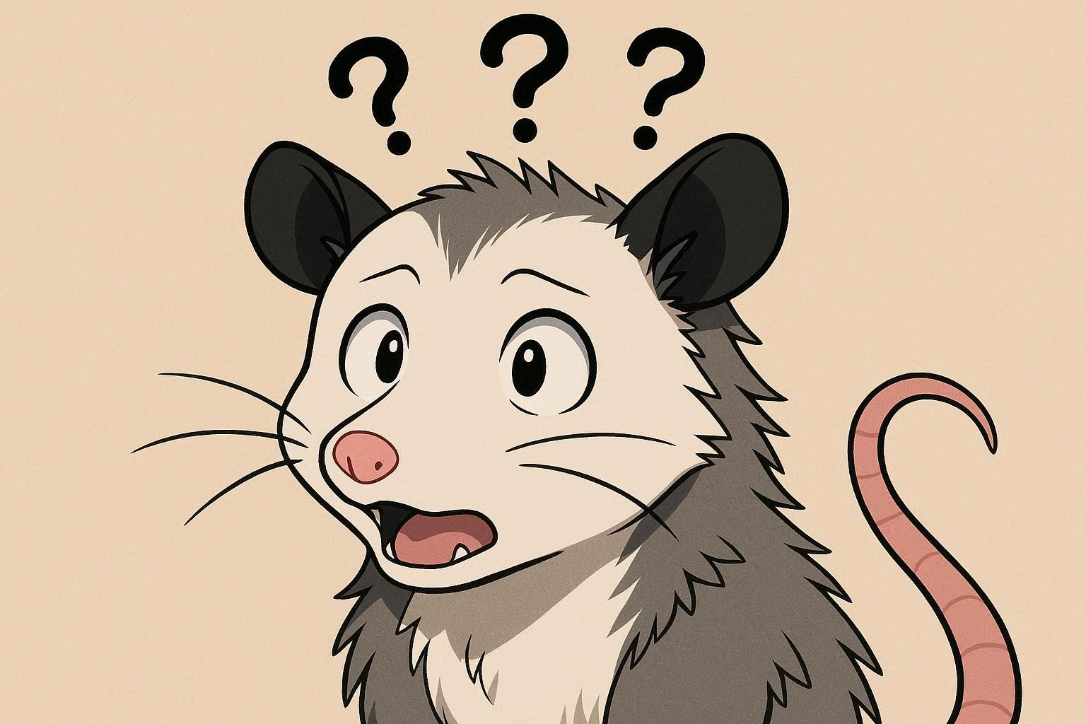 Cover art for Turned into an Opossum, a curse scenario on AI Dungeon