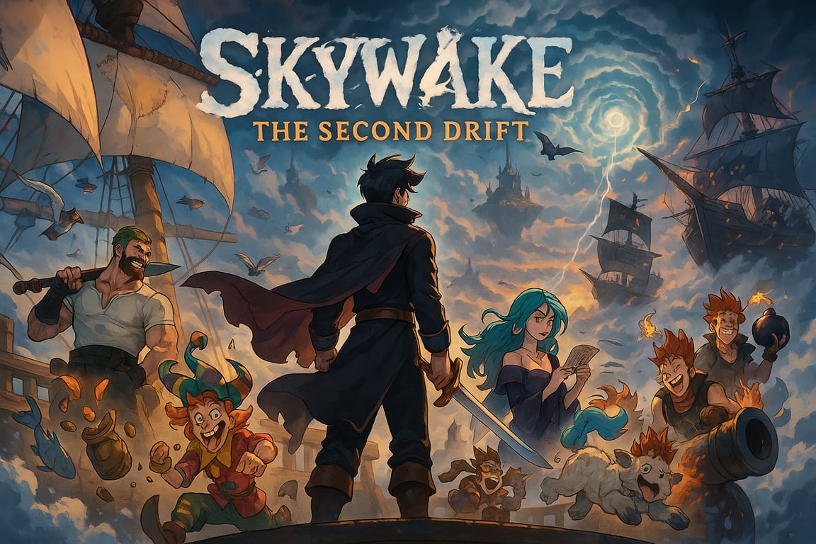 Cover art for Skywake: The Second Drift, a sky islands scenario on AI Dungeon