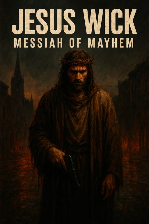 Cover art for Jesus Wick: Messiah of Mayhem , a wick scenario on AI Dungeon