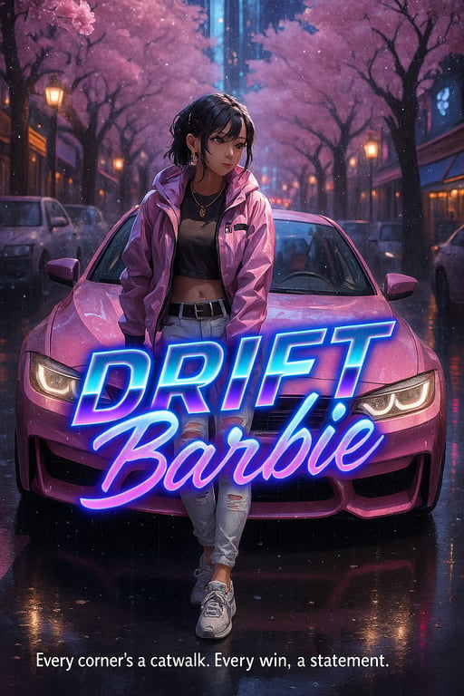 Cover art for Drift Barbie, a racing scenario on AI Dungeon