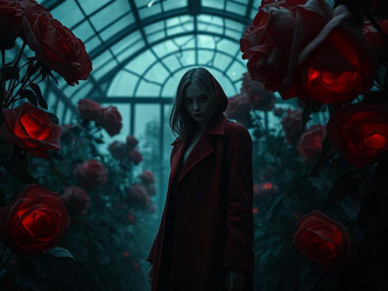 Cover art for Whispers Among Roses, a romance scenario on AI Dungeon