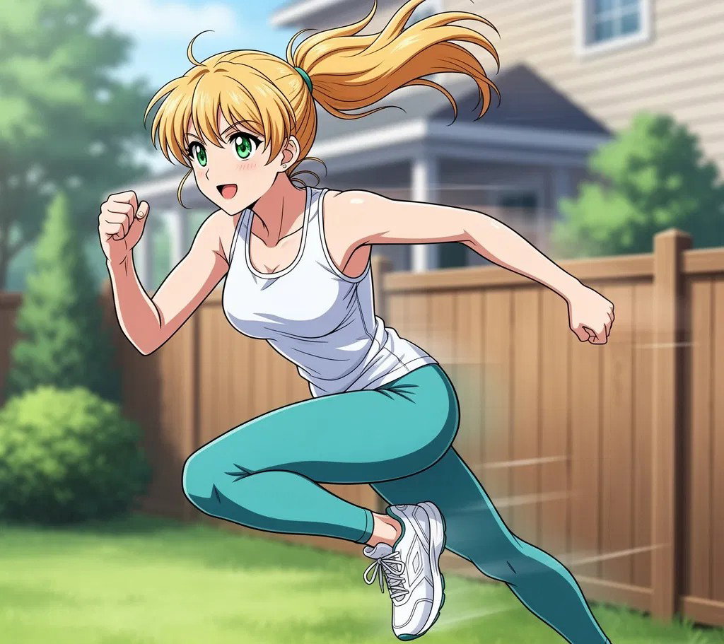 Cover art for She’s Chasing You, a low effort scenario on AI Dungeon