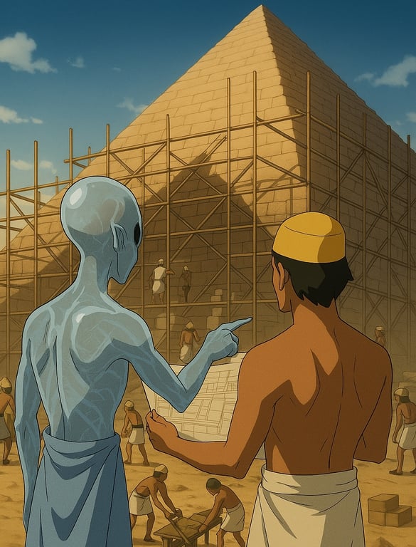 Cover art for I Found Aliens In The Ancient Egypt, a desert scenario on AI Dungeon