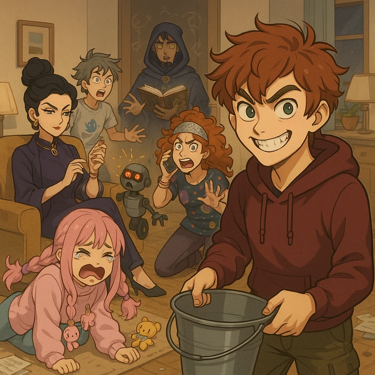 Cover art for Living With Crazy Roommates, a chaotic scenario on AI Dungeon