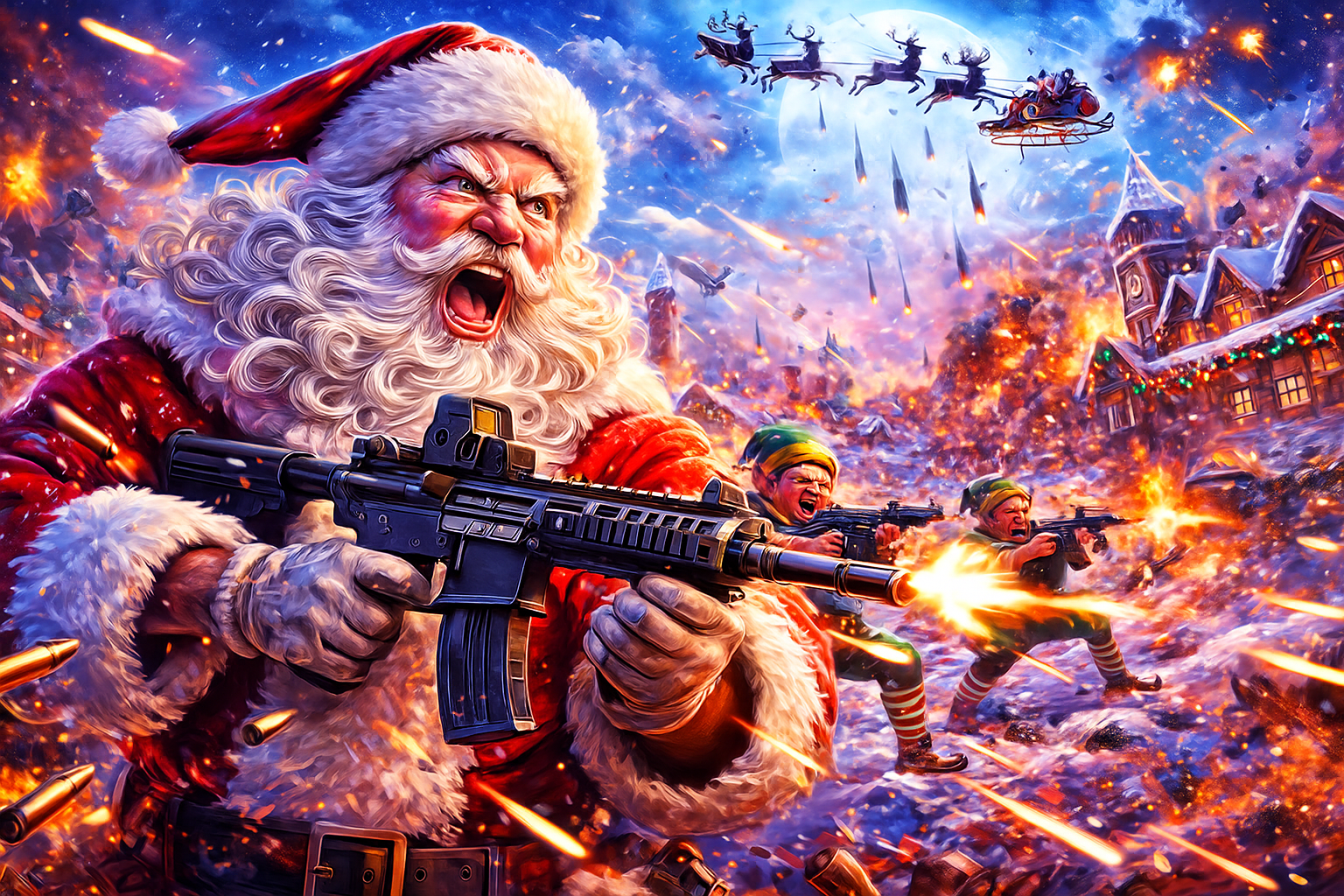 Cover art for 💥🥶WINTER WARZONE❄️🔫, a war scenario on AI Dungeon