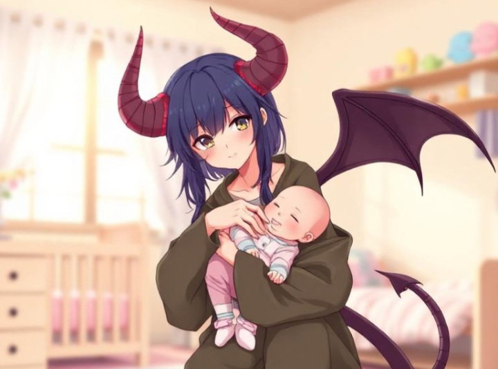 Cover art for Of Demons and Babies, a drama scenario on AI Dungeon