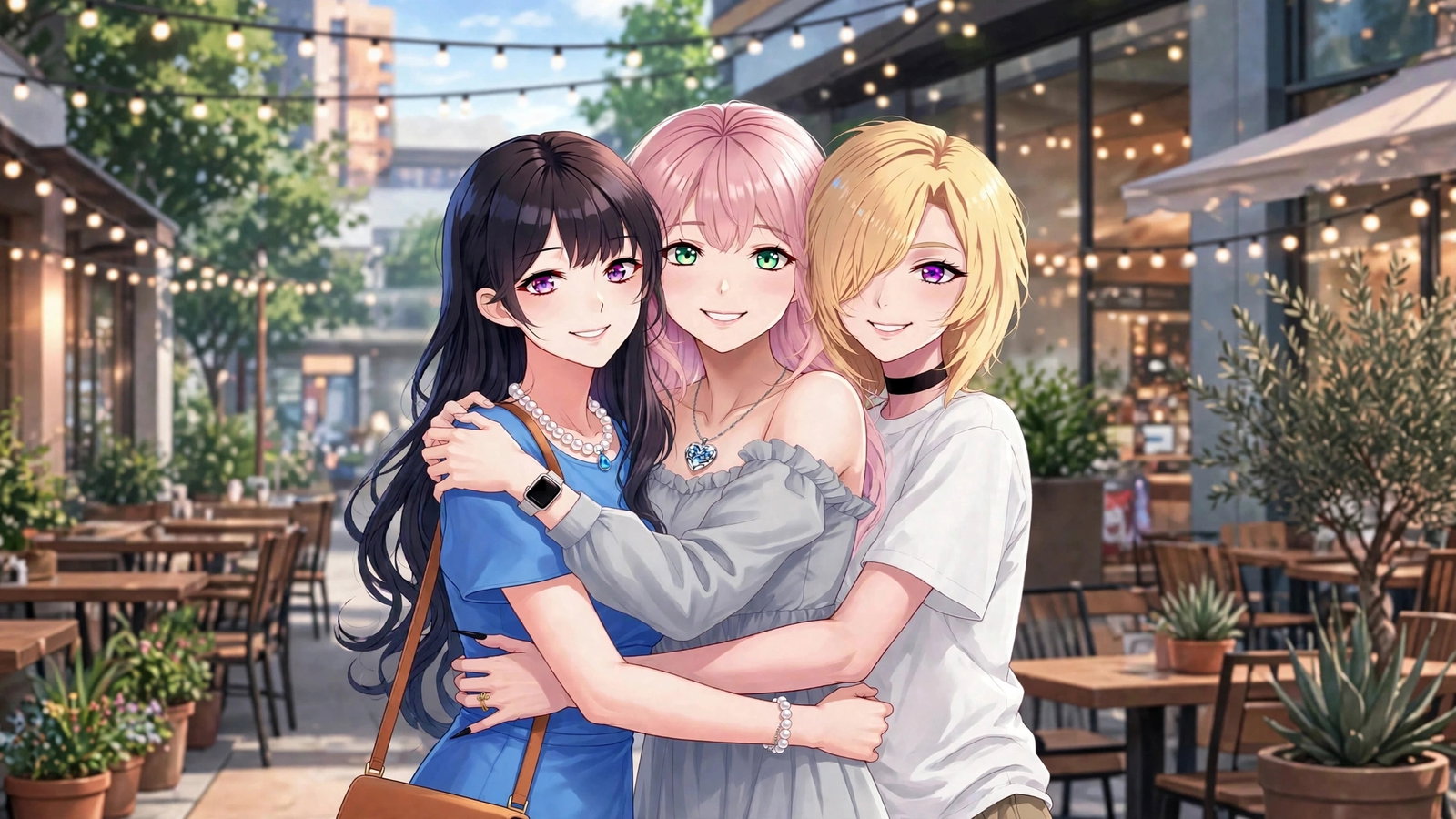 Cover art for Aubrey, Bianca and Claudia, a drama scenario on AI Dungeon