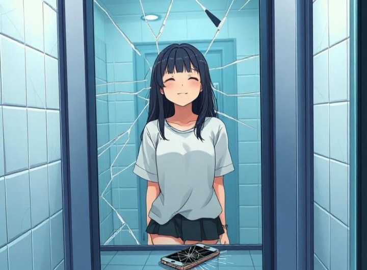 Cover art for Hidden behind a smile, a drama scenario on AI Dungeon