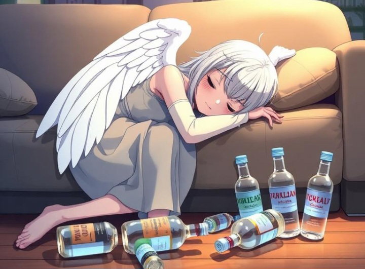 Cover art for Your Guardian Angel The Alcoholic, a drama scenario on AI Dungeon