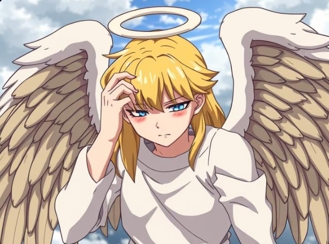 Cover art for Guardian of an idiot., a guardian angel scenario on AI Dungeon