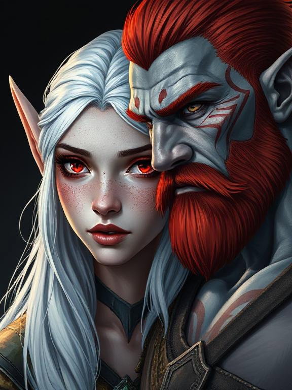 Cover art for The Elf and the Ogre, a fantasy scenario on AI Dungeon