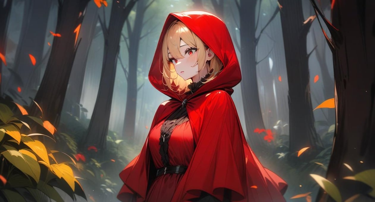 Cover art for Red in the Woods, a fairytale scenario on AI Dungeon