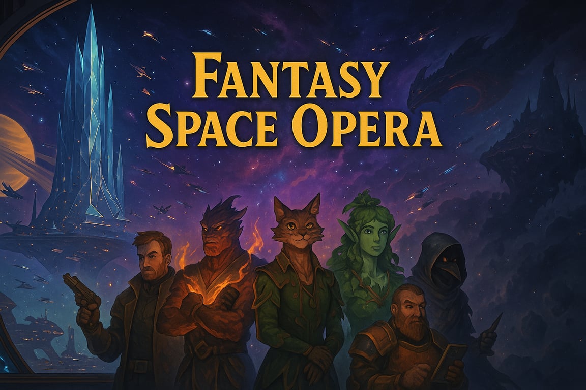 Cover art for Fantasy Space Opera (IS), a space scenario on AI Dungeon