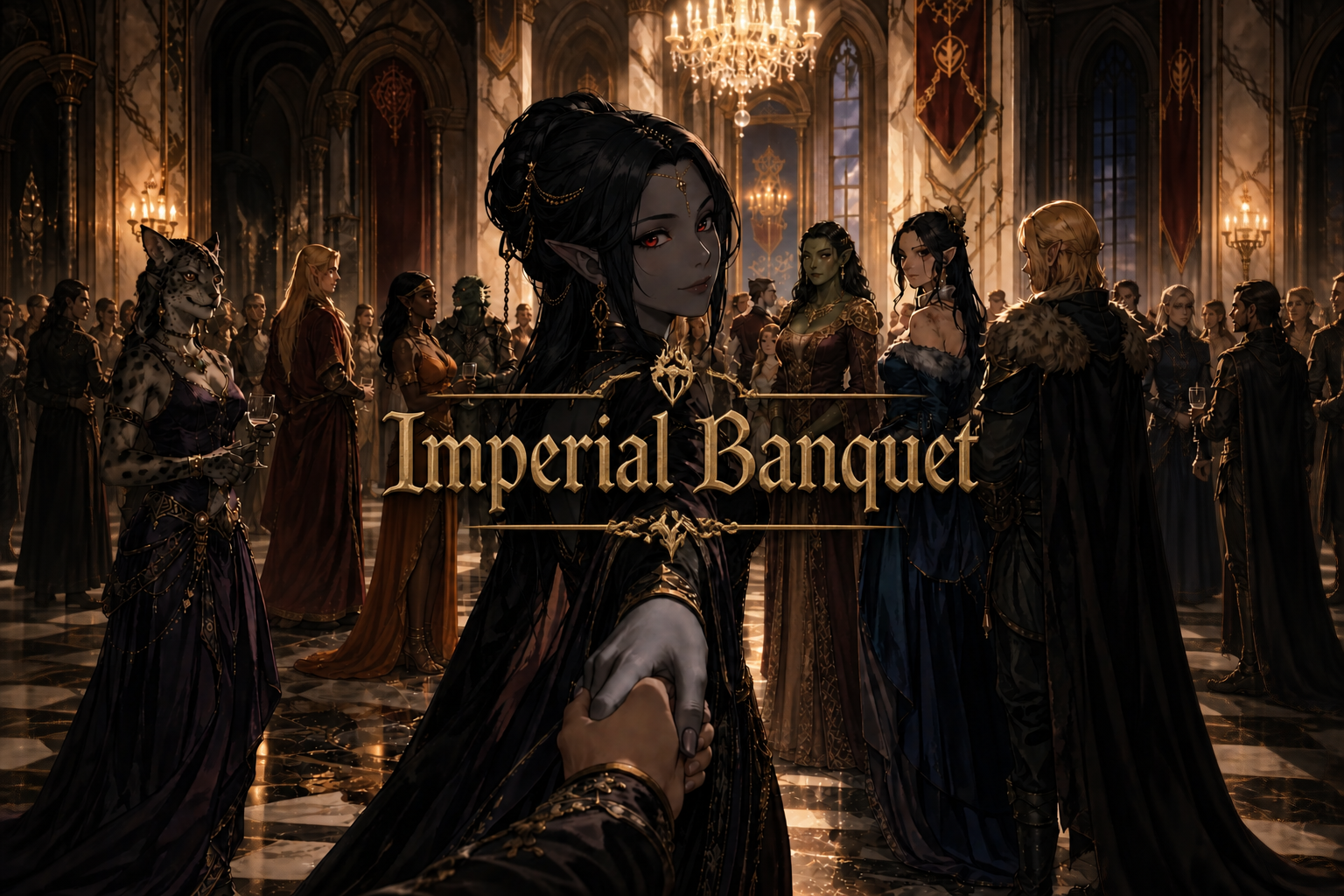Cover art for Imperial Banquet (IS), an elder scrolls scenario on AI Dungeon