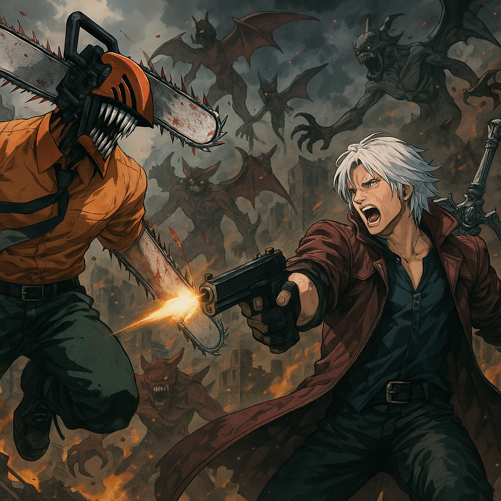 Cover art for Devil Moon Rising, a fantasy scenario on AI Dungeon