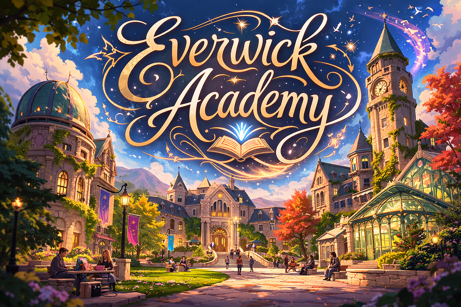 Cover art for Everwick Academy, a magic scenario on AI Dungeon