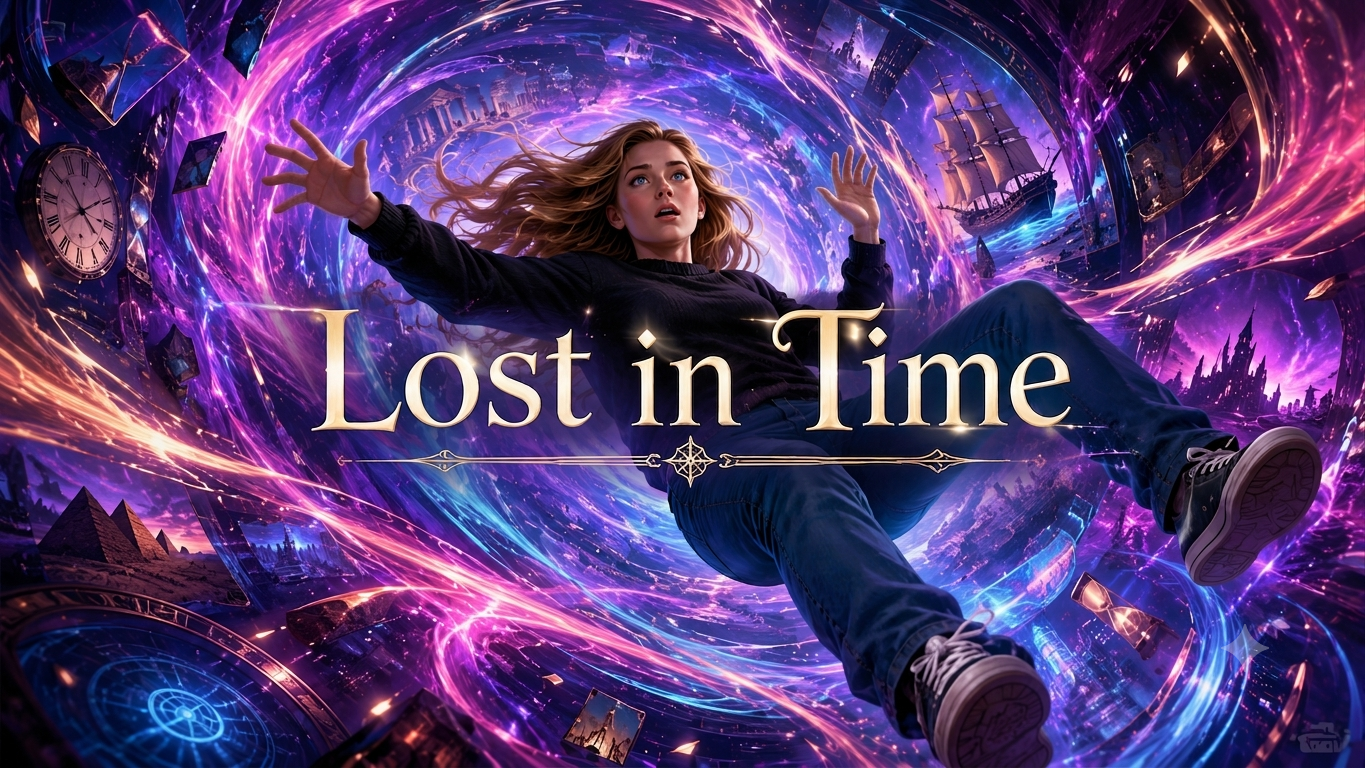 Cover art for Lost in Time, a time travel scenario on AI Dungeon