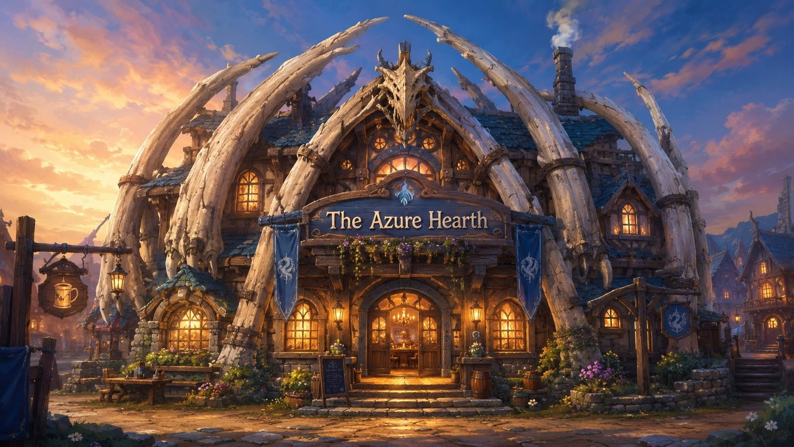 Cover art for The Azure Hearth, a slice of life scenario on AI Dungeon