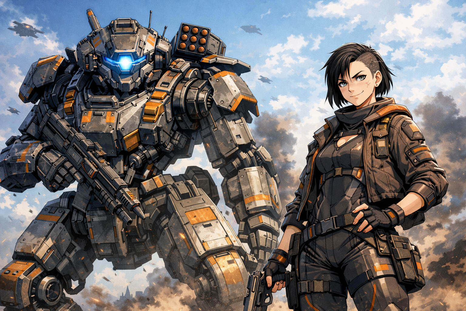 Cover art for Protocol 3: Protect the Pilot 🔒, a mech scenario on AI Dungeon