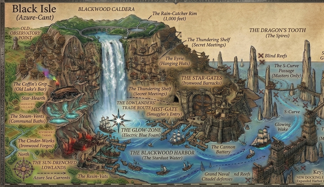Cover art for The Archipelago of Sunken Stars, a piracy scenario on AI Dungeon
