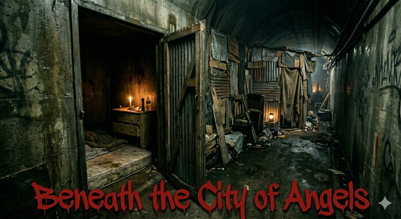 Cover art for Beneath the City of Angels, a hardcore survival scenario on AI Dungeon