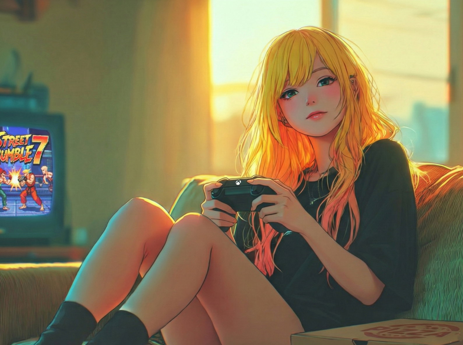 Cover art for Gamer Girl Hates Your Girlfriend, a romance scenario on AI Dungeon