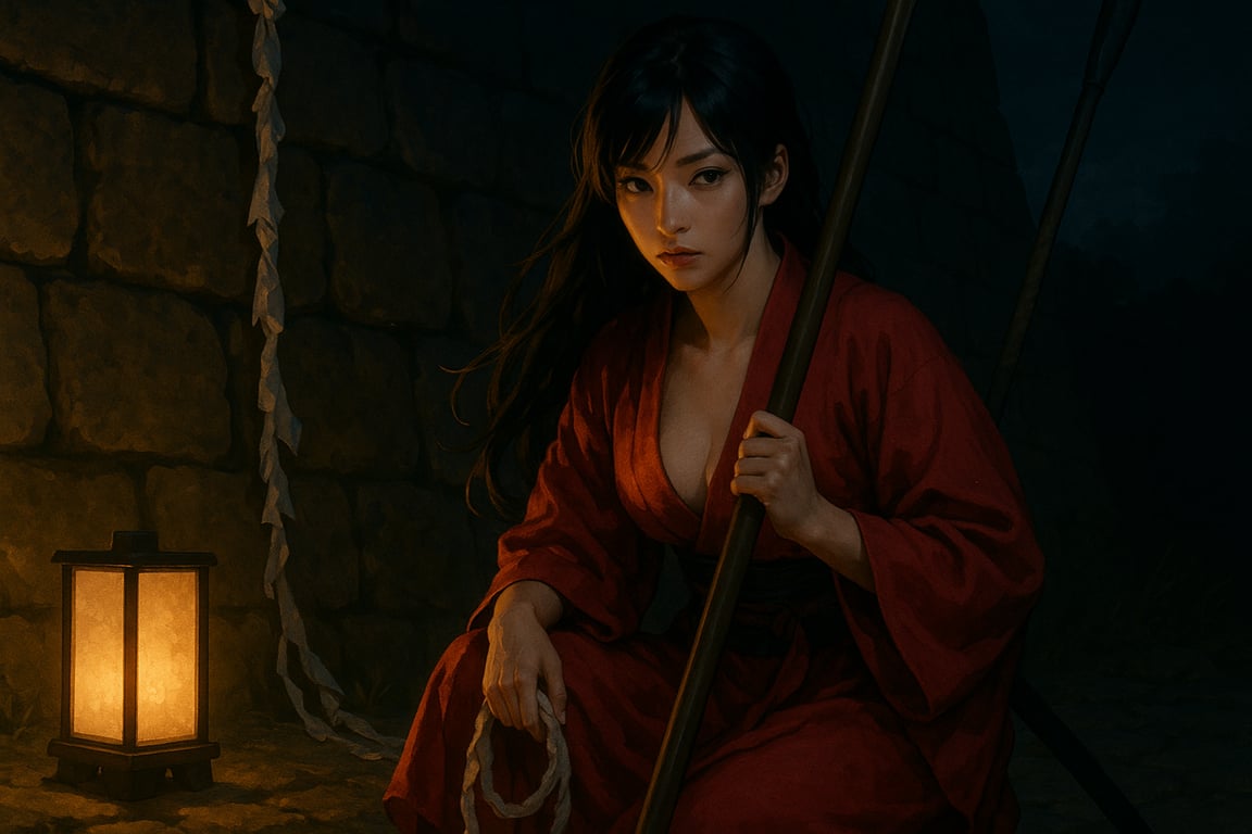Cover art for The Spider Lily: An Onna-Bugeisha's Escape (16th century Japan), a romance scenario on AI Dungeon
