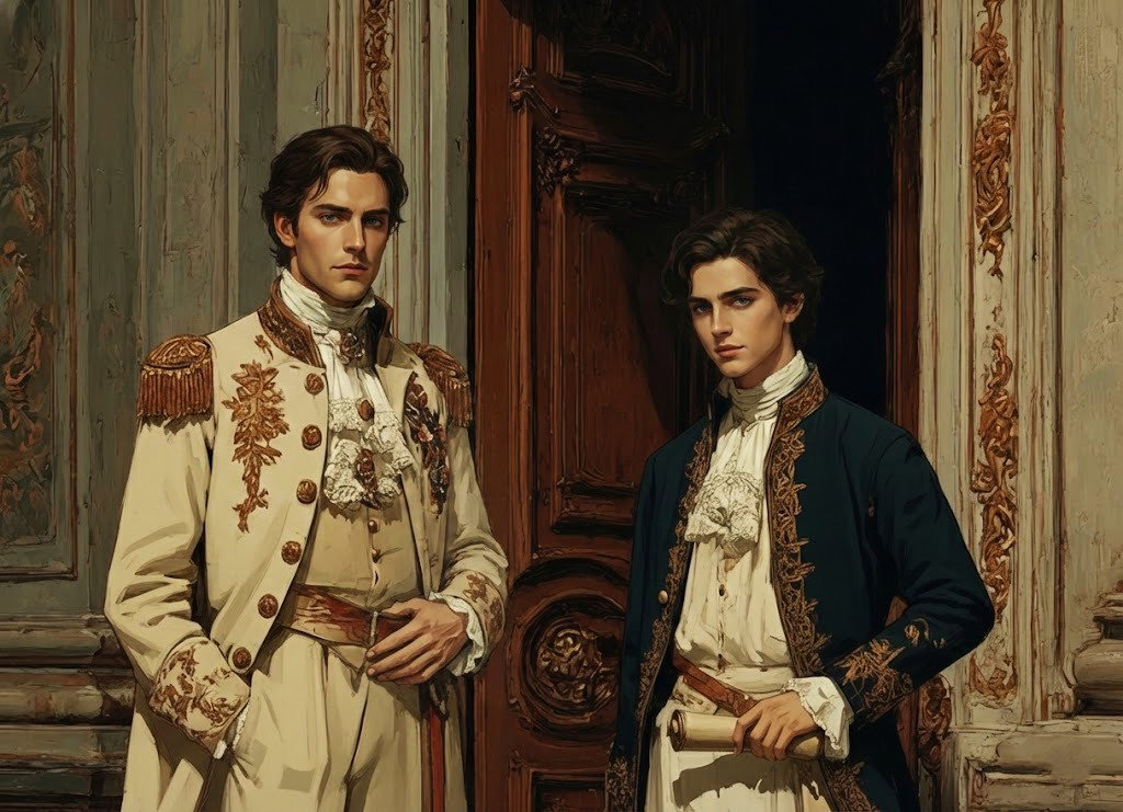 Cover art for Four Foolish Royals: Bluevale, a romance scenario on AI Dungeon