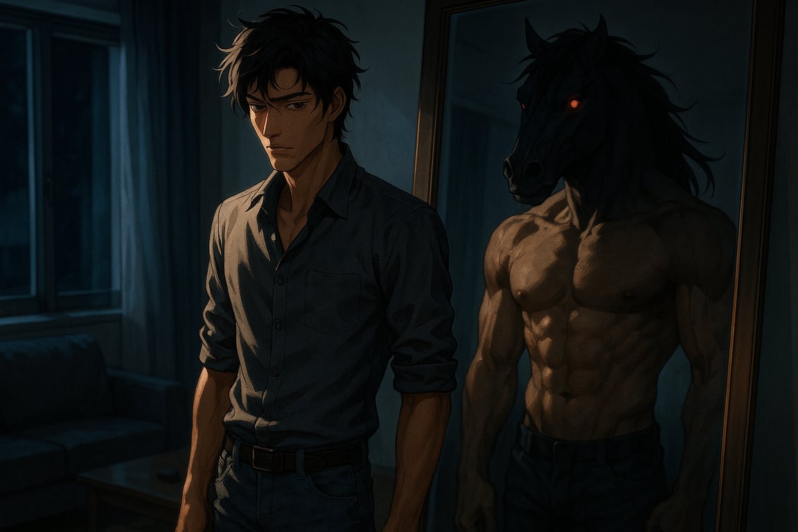 Cover art for You Don't Know His Face, a monster scenario on AI Dungeon