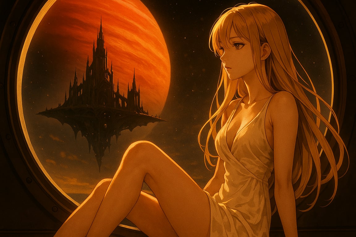 Cover art for The Cathedral of the Eclipse, a space scenario on AI Dungeon