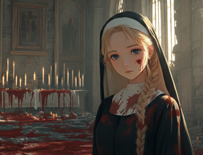 Cover art for All Shall Kneel, a cult scenario on AI Dungeon