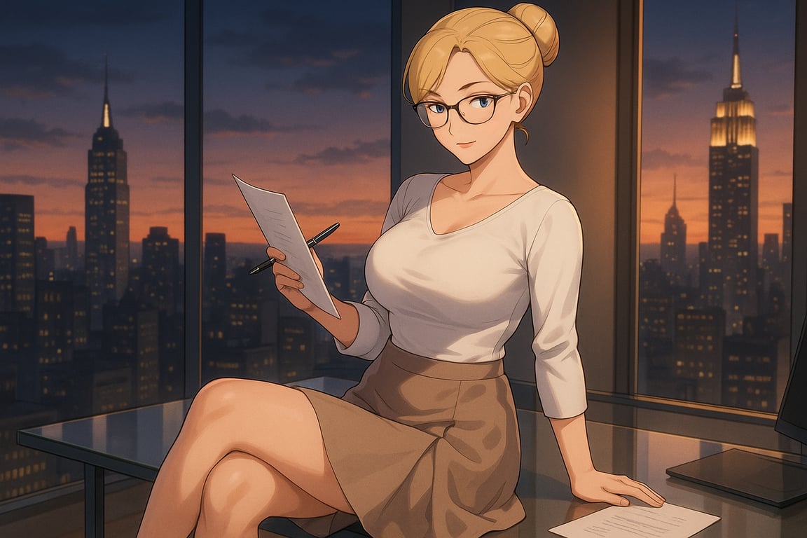 Cover art for Your Boss is a Big B-word, a romance scenario on AI Dungeon