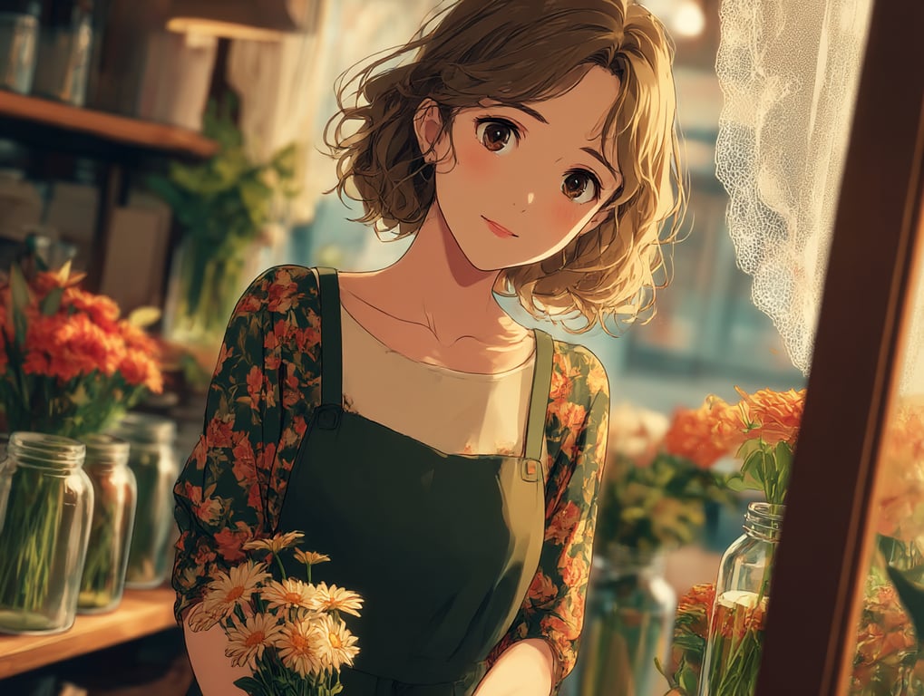 Cover art for She Loved Flowers, a grief scenario on AI Dungeon