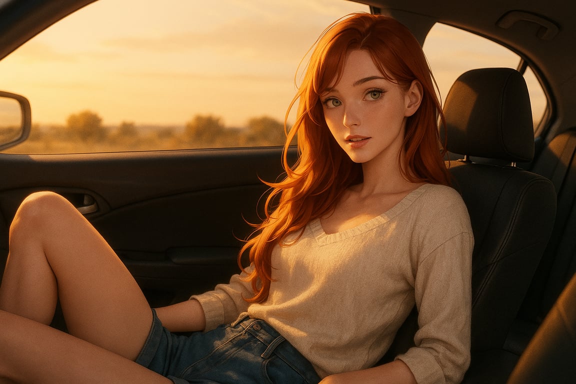 Cover art for The Twenty-Four Hour Drive with Zoey, a romance scenario on AI Dungeon