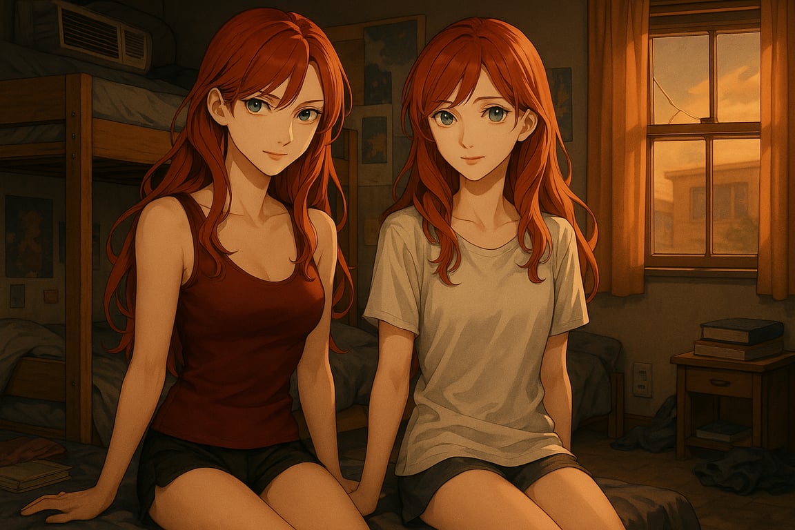 Cover art for Stuck in the Twins' Room, a slice of life scenario on AI Dungeon
