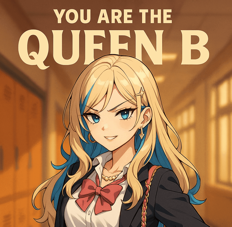 Cover art for You are the Queen B, a school scenario on AI Dungeon