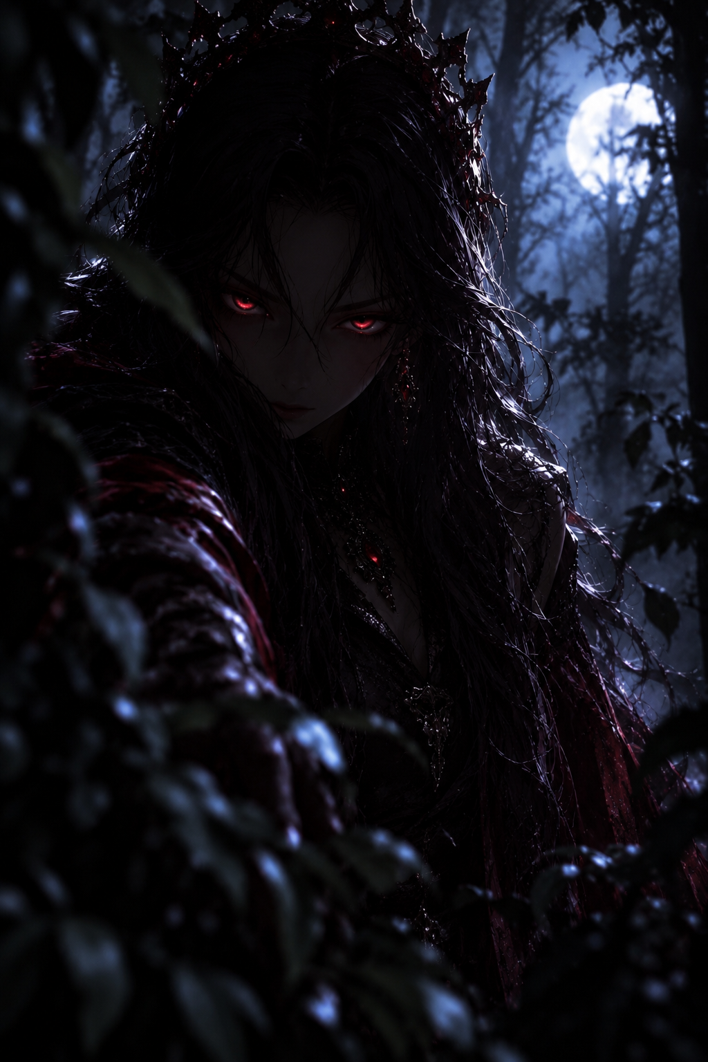 Cover art for Crimson Obsession , a dark romance scenario on AI Dungeon