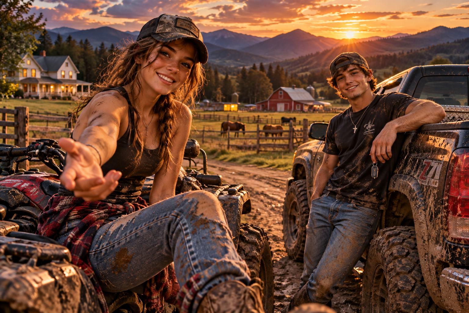 Cover art for Raised on the dirt roads, a country scenario on AI Dungeon